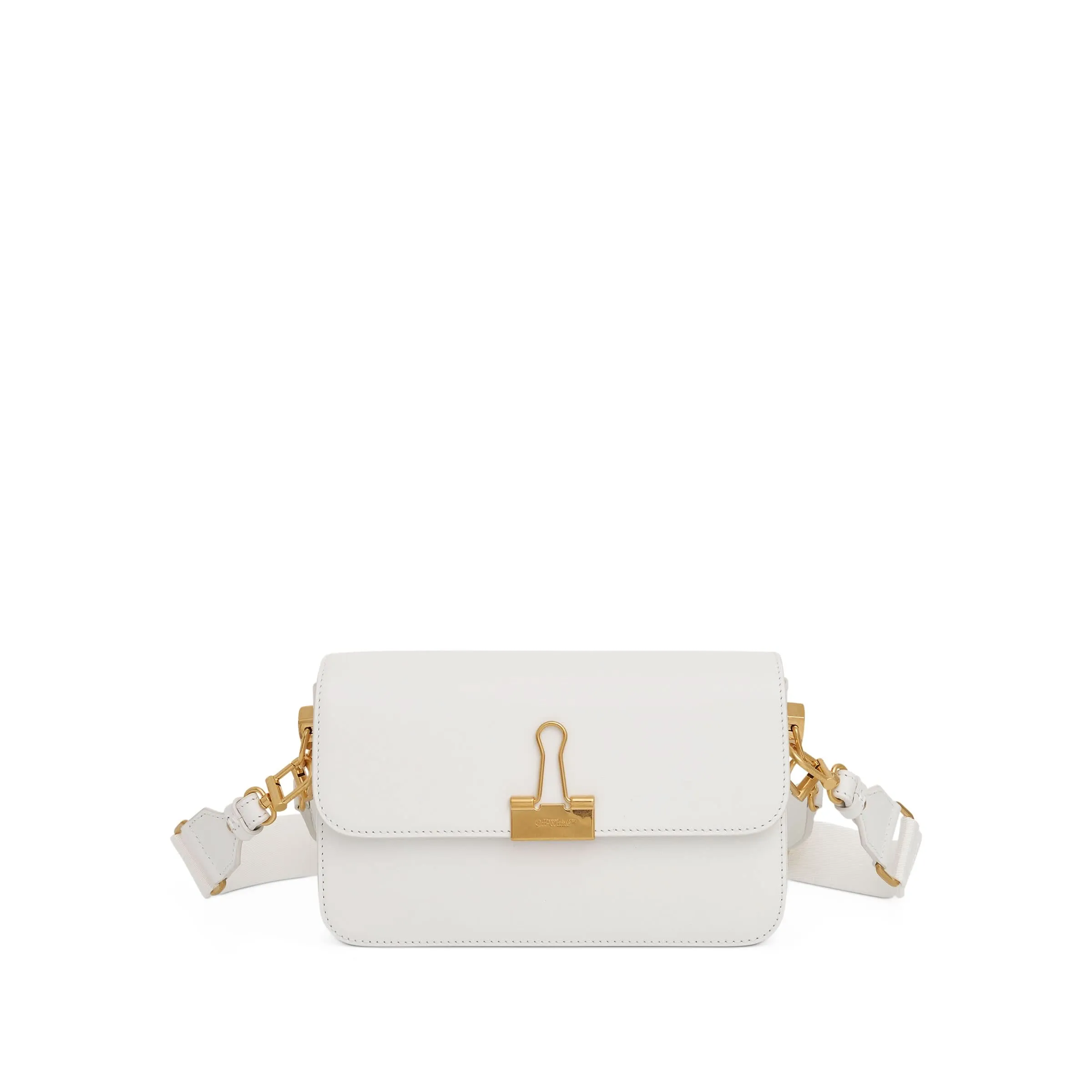 Plain Binder Small Shoulder Bag in White