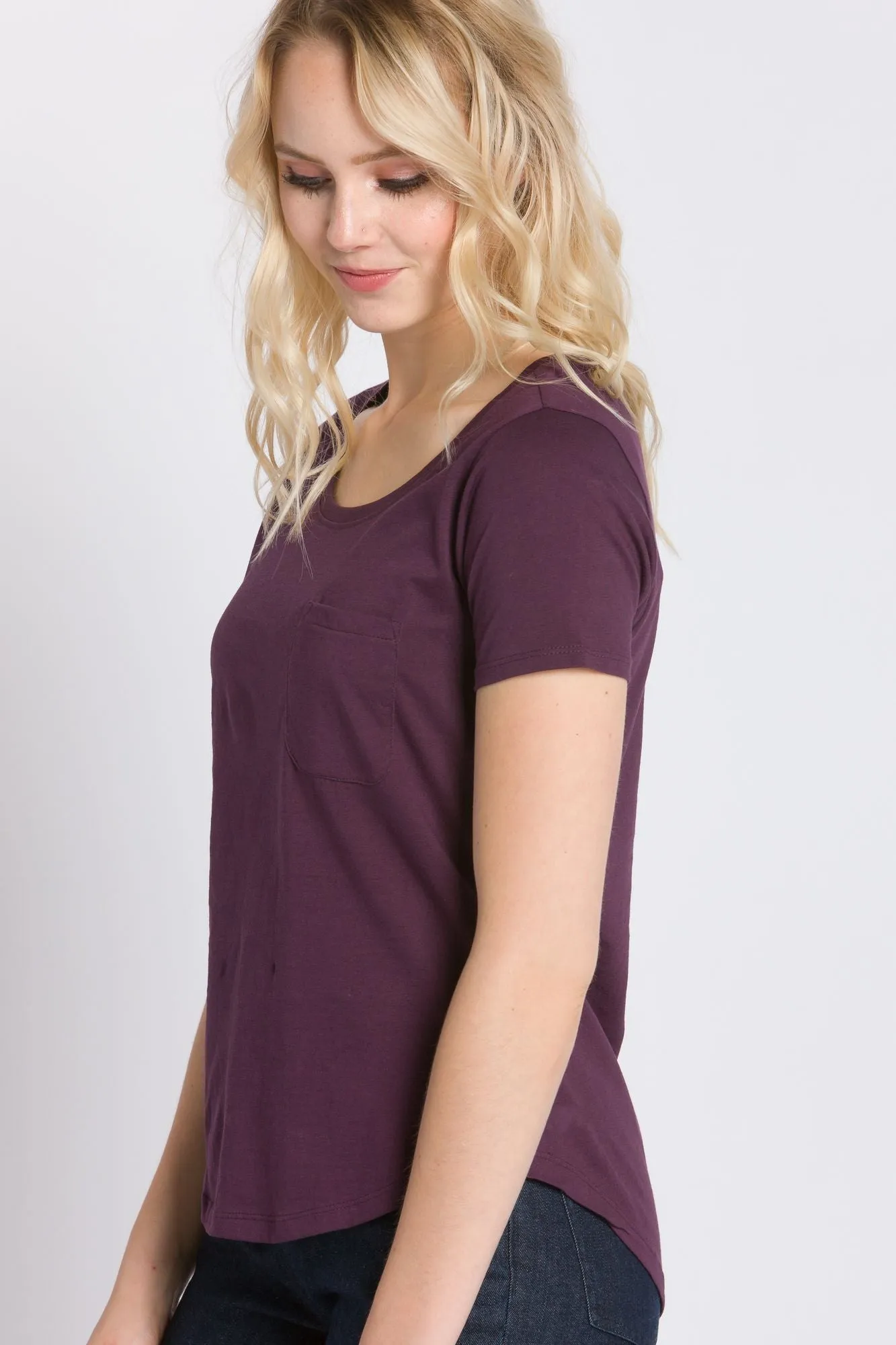 Polly Unbranded | Women's Anti-Stain Dropped Neckline Tee