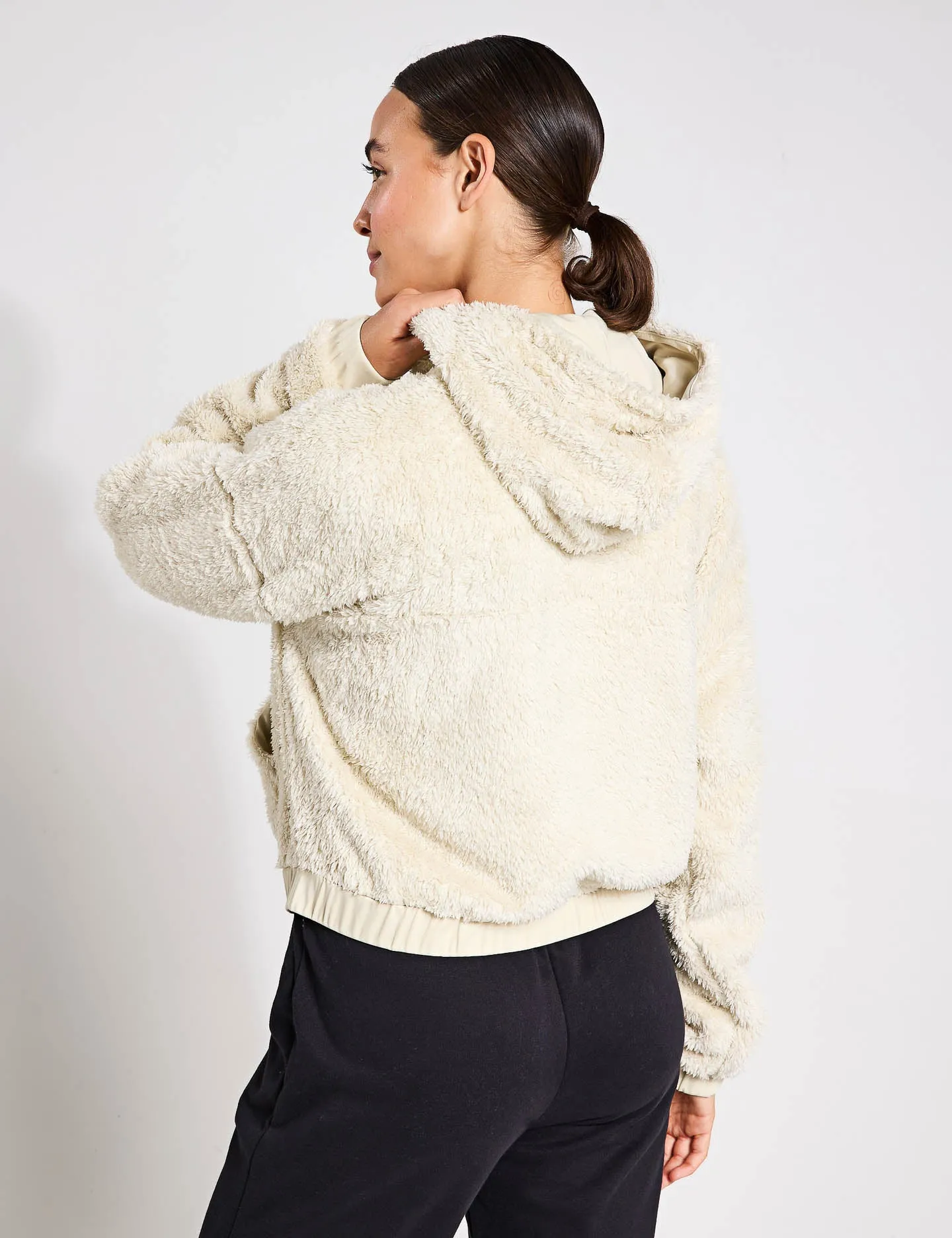 Recycled Fleece Bomber - Sandstone