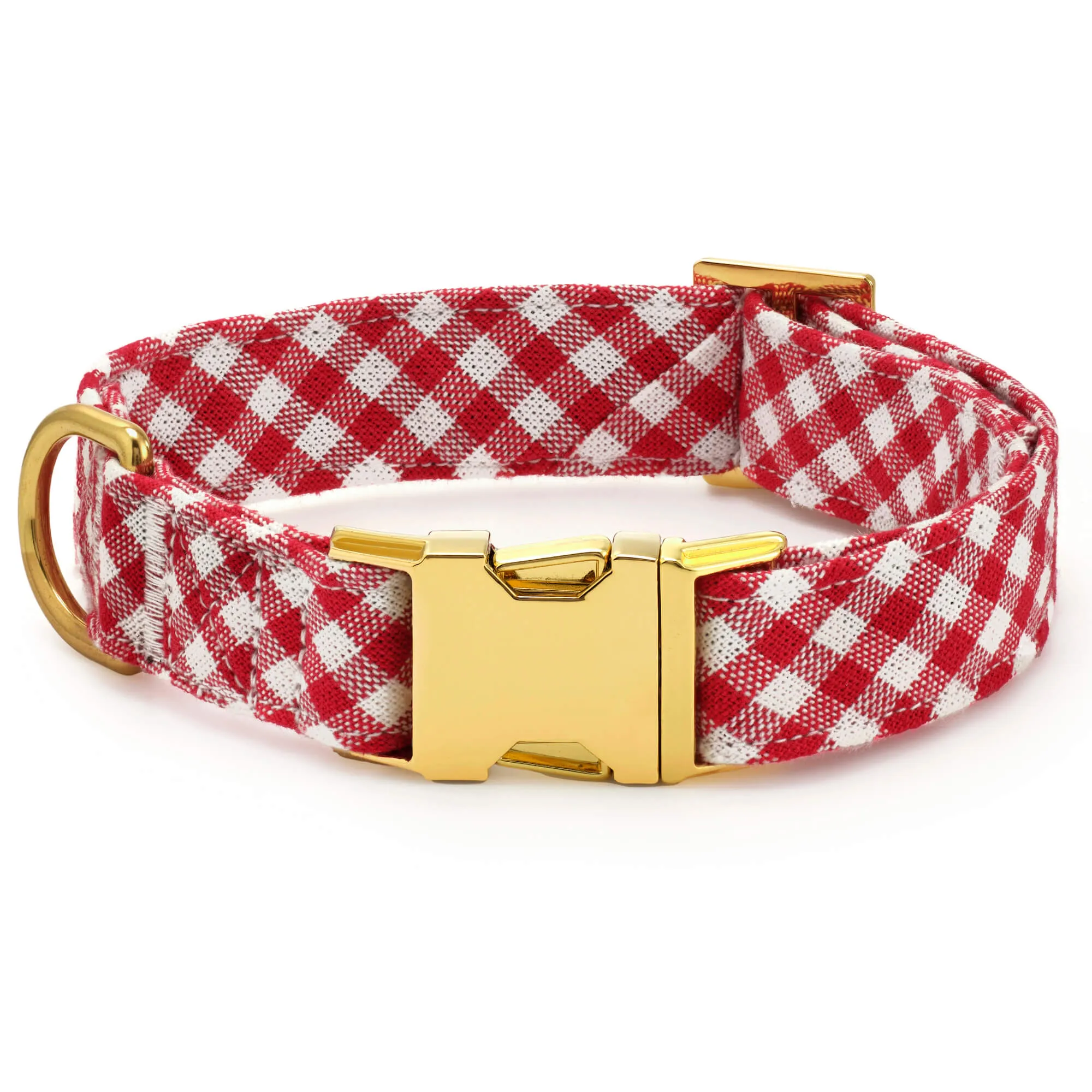 Red Gingham Collar Walk Set