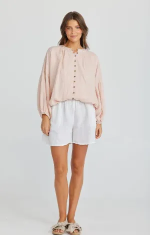 Shanty - LA MANCHA TOP PEONY LINEN - SH2763-1 - last one