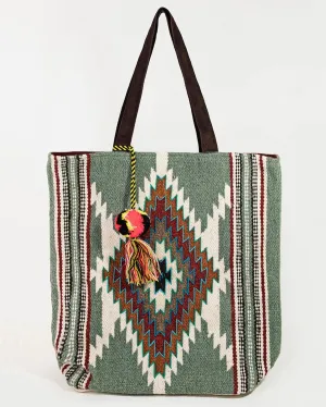 Square Boho Design Tote Shoulder Bag