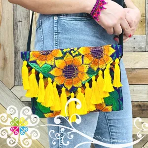 Sunflower Embroider Boho Crossover