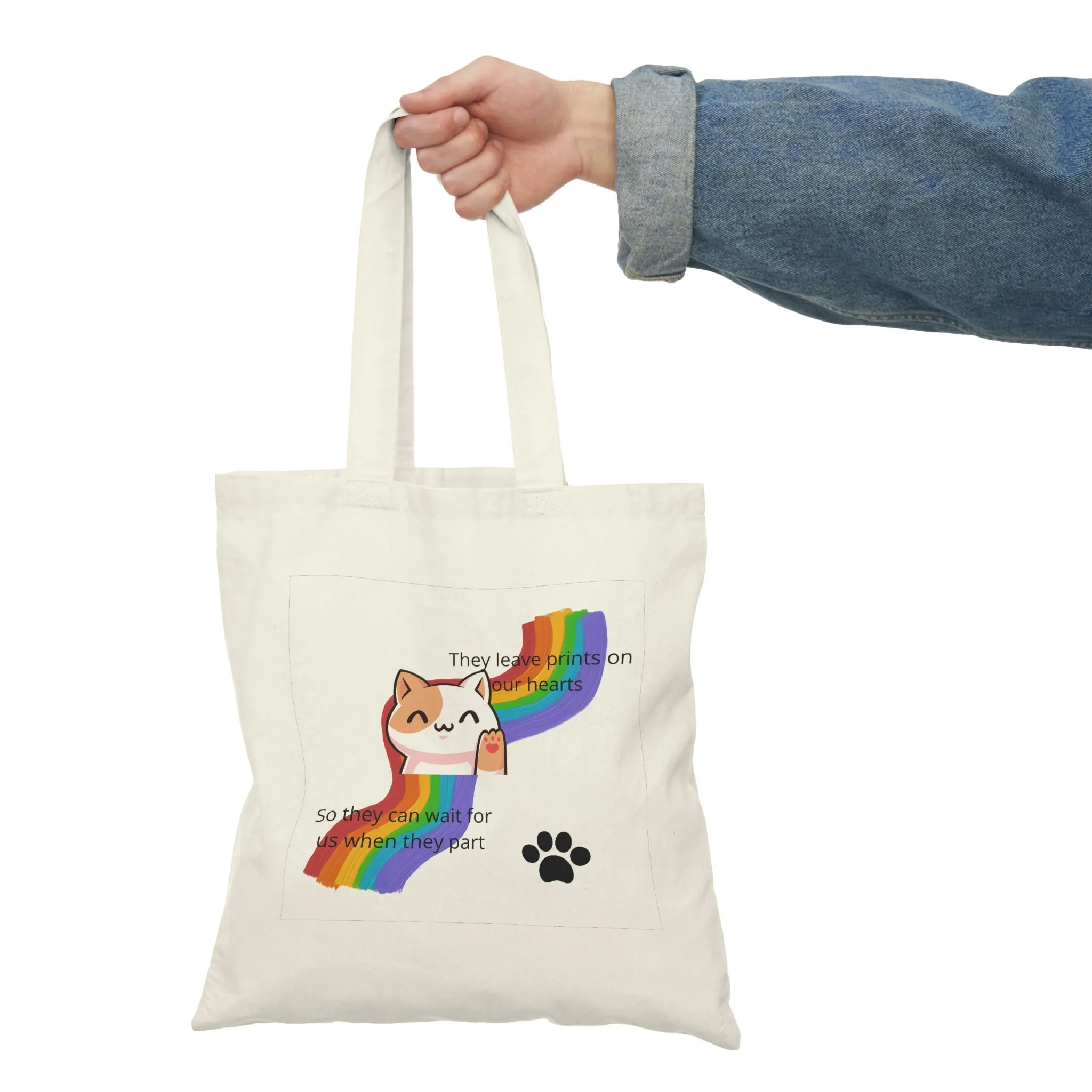 They Leave Prints Natural Tote Bag