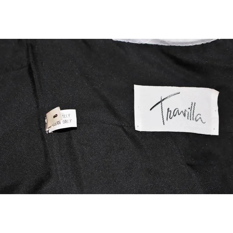 TRAVILLA Black Denim Cocktail Dress with Jacket | US 8-10