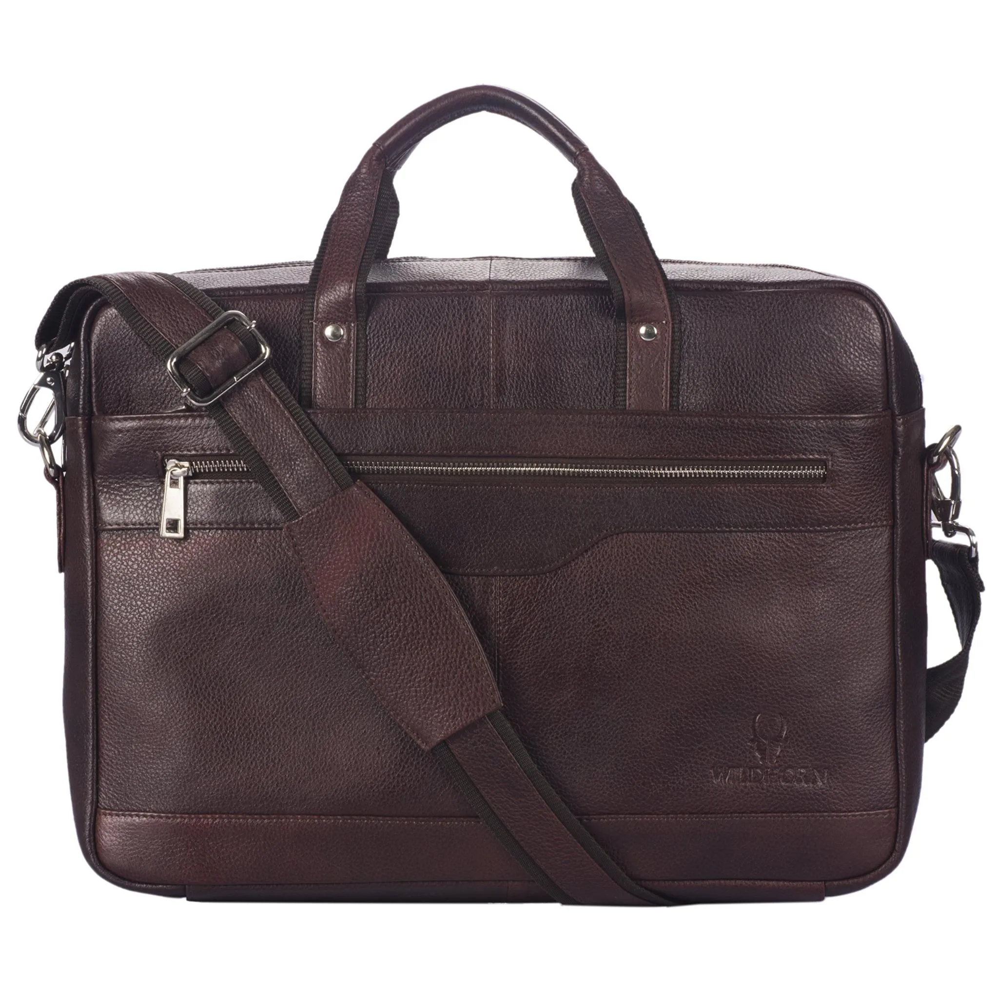 VALDEZ Leather Laptop Messenger Bag for Men