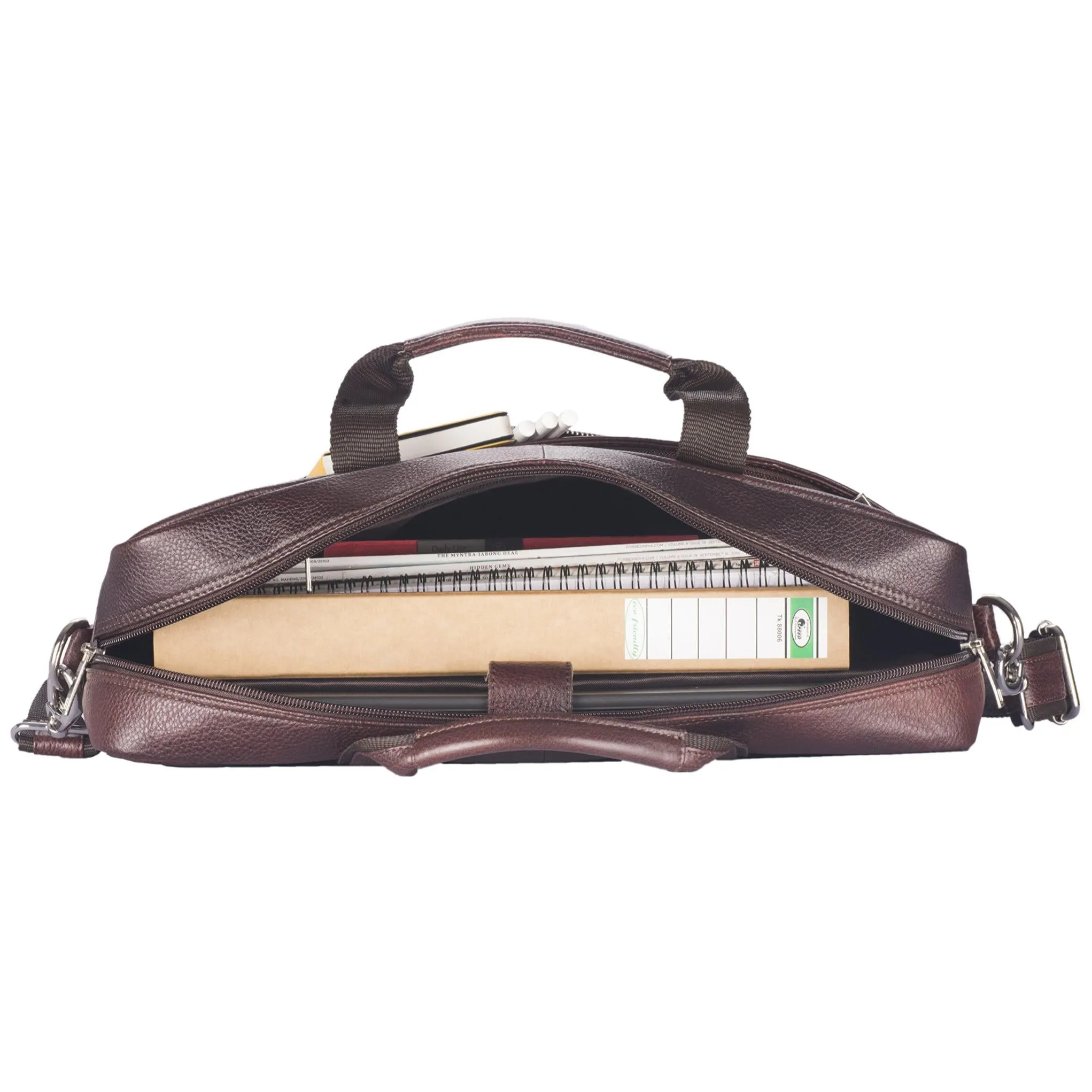 VALDEZ Leather Laptop Messenger Bag for Men