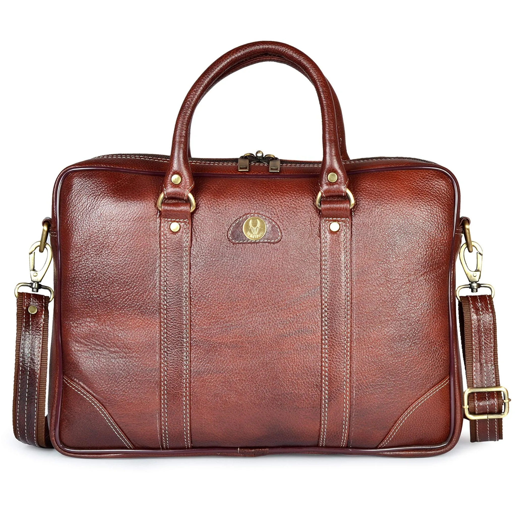 VERTIGO Leather Laptop Messenger Bag for Men