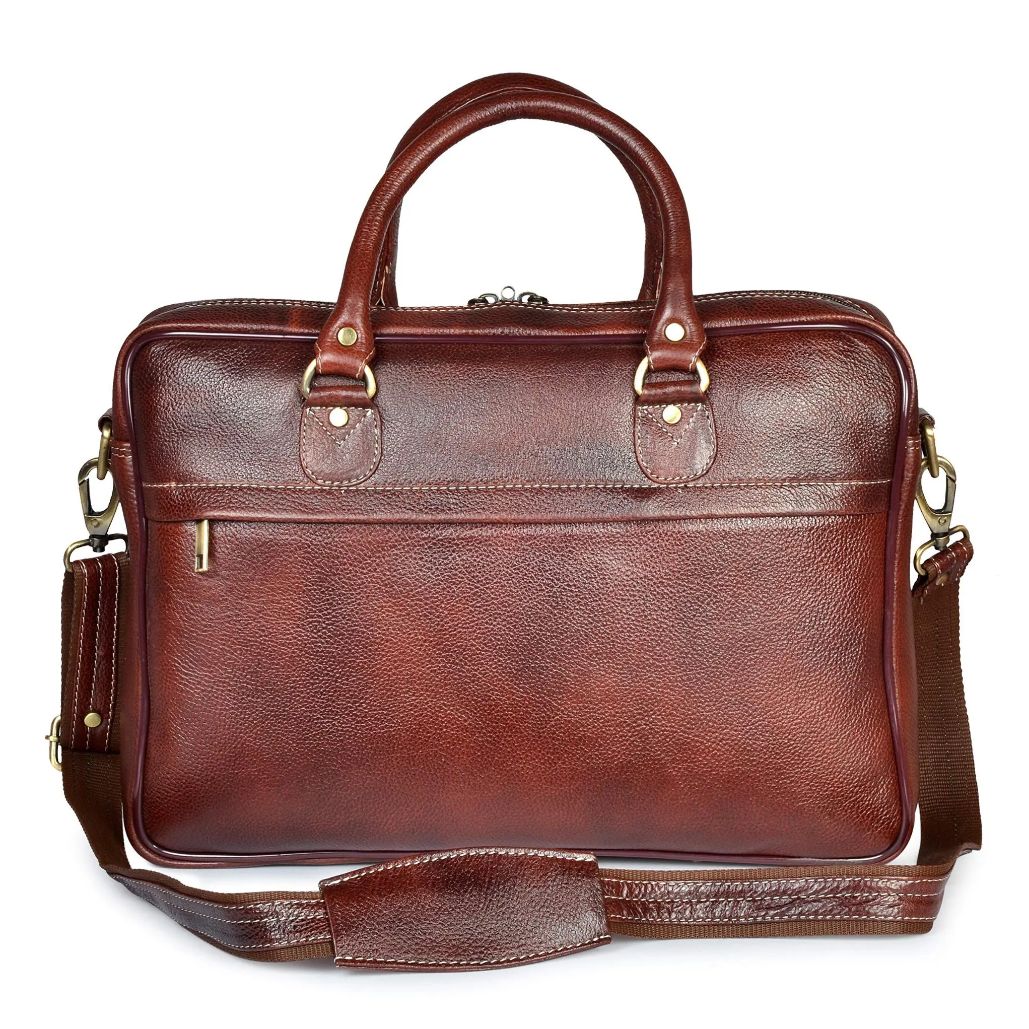 VERTIGO Leather Laptop Messenger Bag for Men