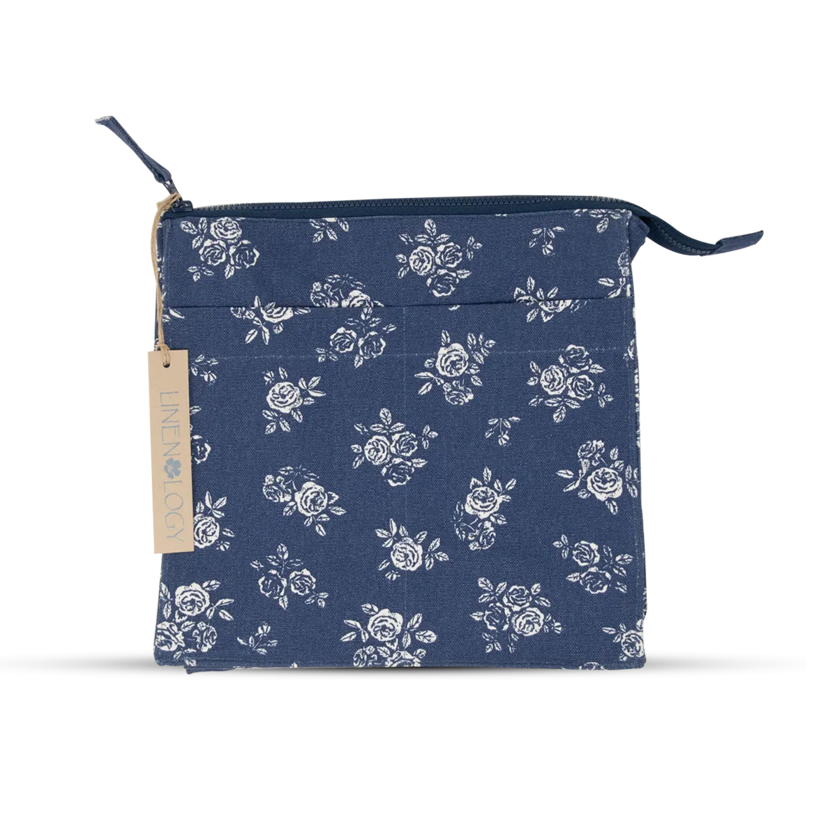 Wash Bag Tall - English Rose - Navy